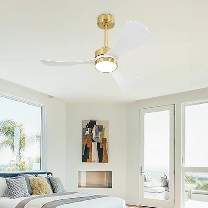 MLiAN 42 inch 3 ABS Blades Smart LED Ceiling Fan with Remote... - 42"
