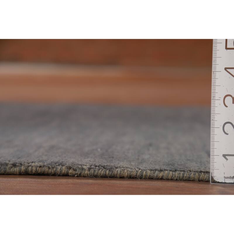 Gray Gabbeh Modern Runner Rug Handmade Wool Carpet - 2'9"x 9'7"
