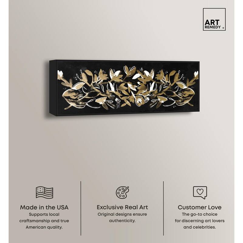 Flora Luxe Panoramic Canvas by Art Remedy