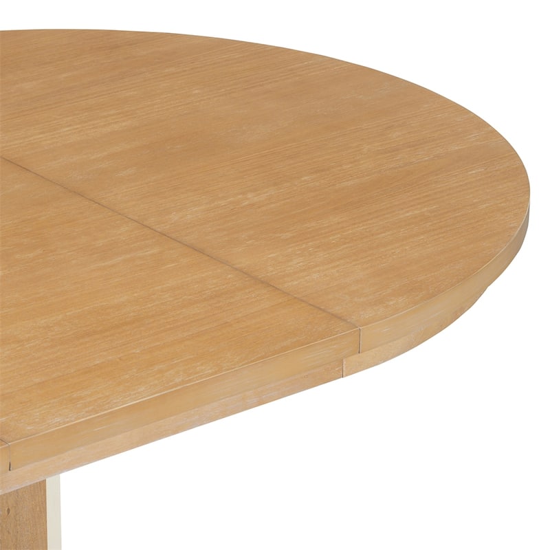 Extendable Dining Table w/16" Middle Leaf,42''-58'' Oval Dining Table