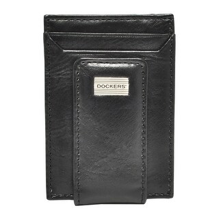 Shop Dockers Men&#39;s Leather Front Pocket Card Case Wallet with Magnetic Money Clip - one size ...