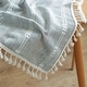 preview thumbnail 11 of 16, Enova Home High Quality Rectangle Cotton Linen Washable Tablecloth Stripe with Tassel for Home Party Wedding Dining Table