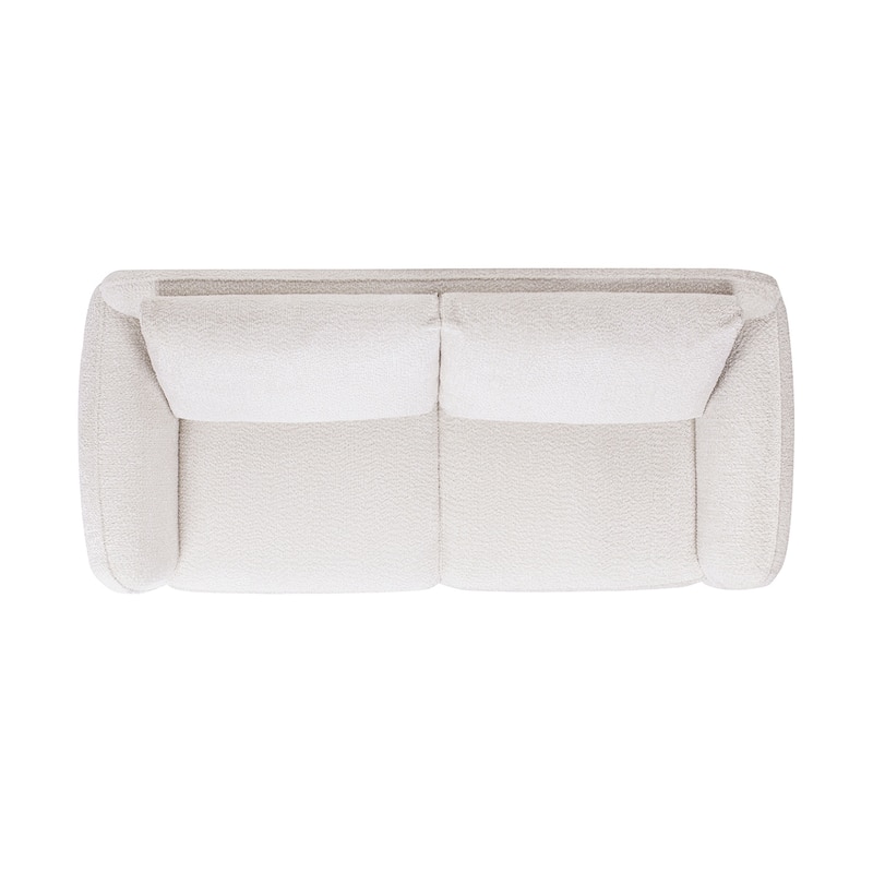 Sharon 84" Chenille Upholstered Puffy Flange Arm Sofa
