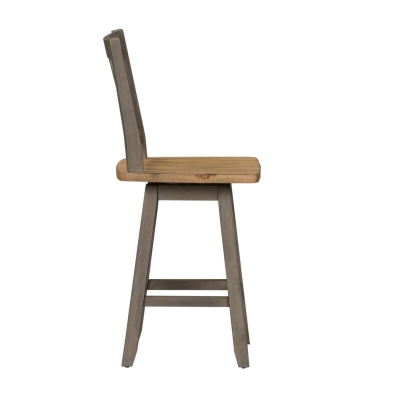 Lindsey Farm Gray Counter Height Swivel Chair (Set of 2)