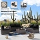 preview thumbnail 21 of 125, Kullavik 13 Pieces Outdoor Patio Furniture Set with Fire Pit Table w/ Wide Armrests