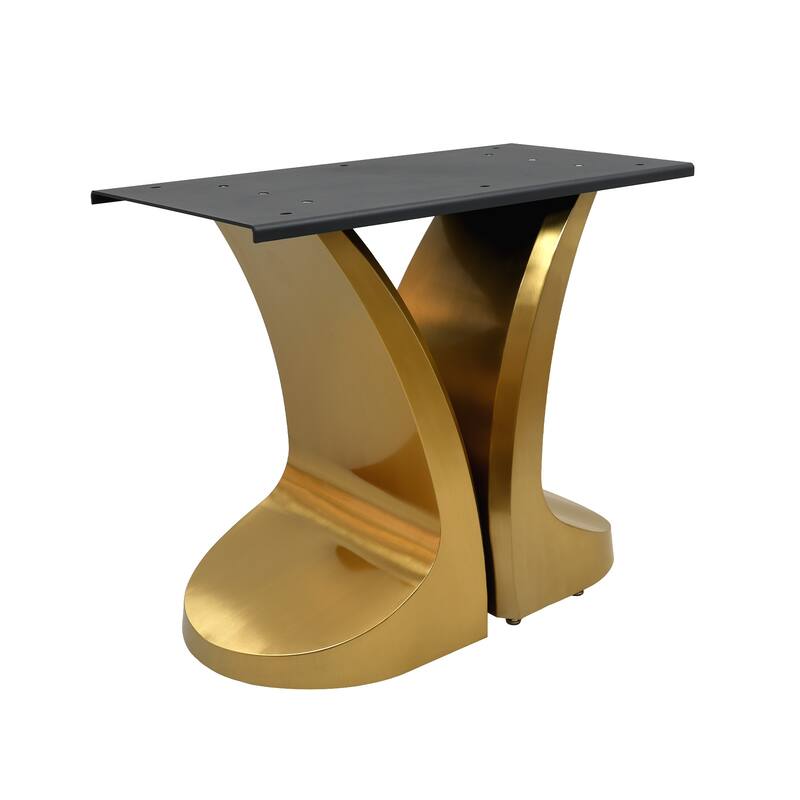 70-Inch Rectangle Marble Dining Table, Modern Sintered Stone Kitchen Dinner Table with Gold Finish Metal Base for 6-8
