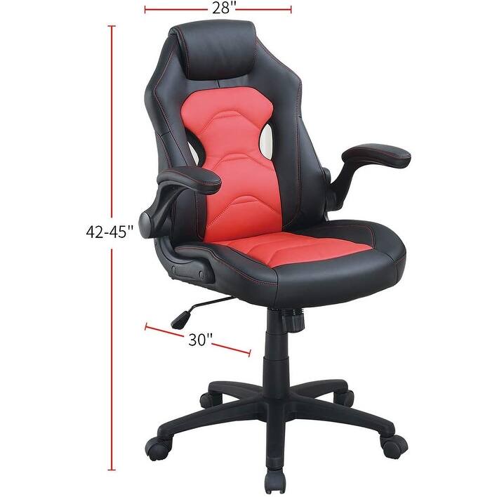 Modern Upholstered Office Chair with Adjustable Height & Cushioned Comfort for Gaming & Work