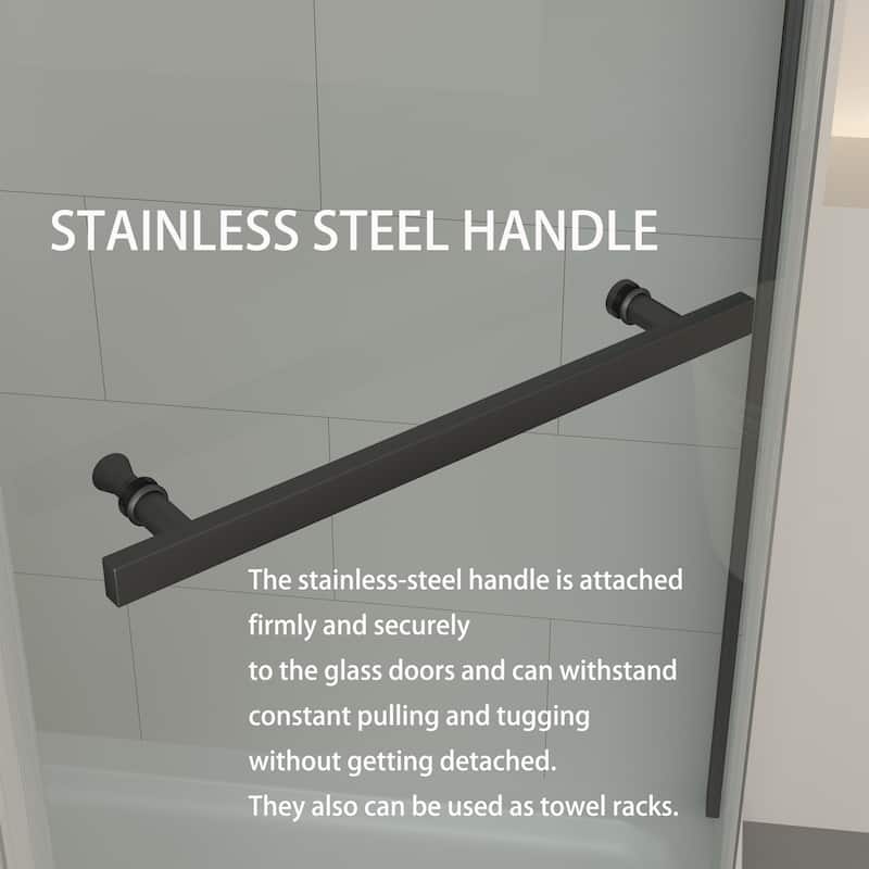 72''H Pivot Glass Frameless Corner Shower Door with hinged, Black/Chrome - 36X36X72