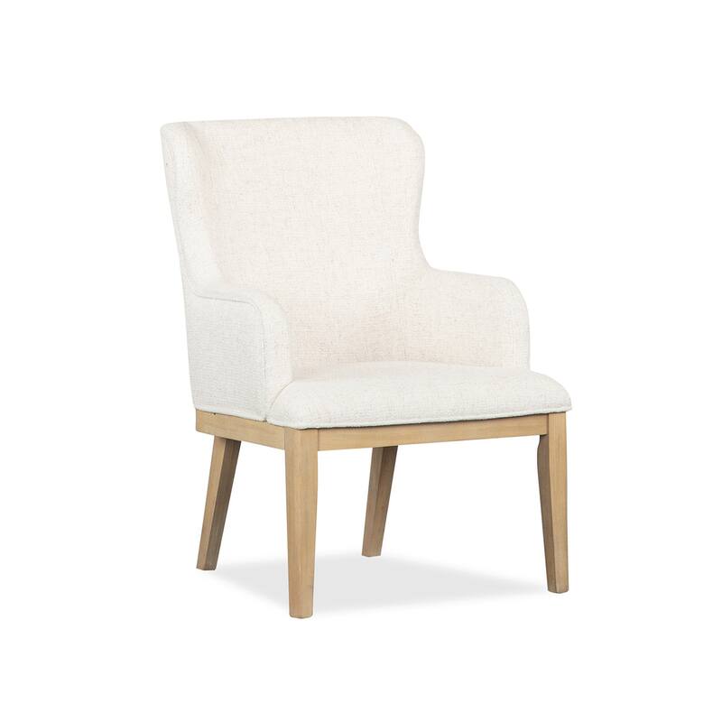 Magnussen Home Somerset Butternut Upholstered Arm Chair Two Pack - 26.13''W x 27.13''D x 37.63''H - Set of 2 - 26.13''W x 27.13''D x 37.63''H - Butternut - Dining Height