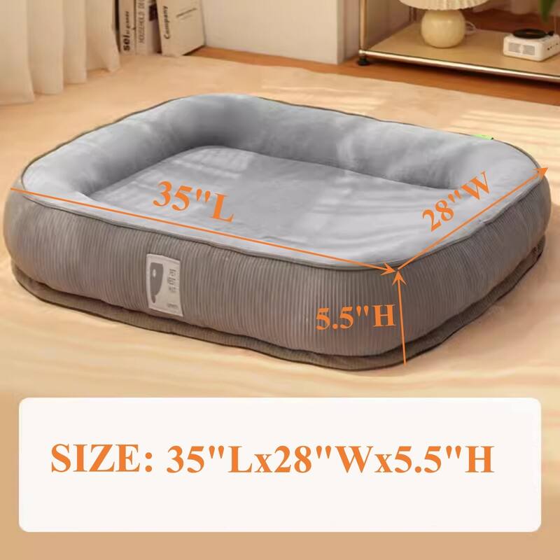 Washable Orthopedic Dog Bed for Large Dogs Dog Couch Bed with Nonskid Bottom, Waterproof Lining, and Removable Cover