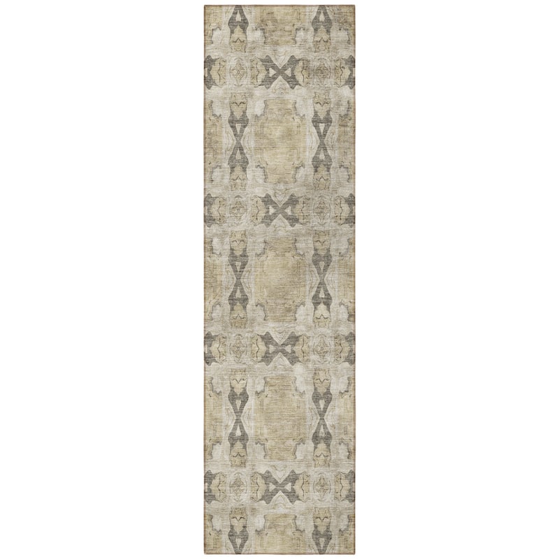Pax Graceful Floral Weather Resistant Blended Style Runner Outdoor Rug