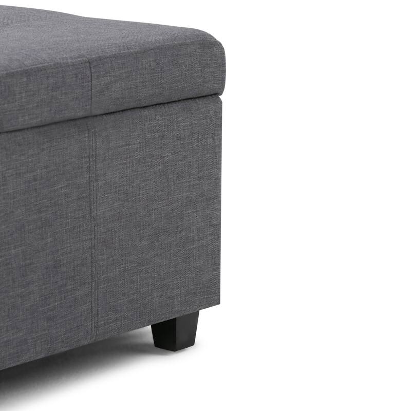 WYNDENHALL Cambridge 48 inch Wide Contemporary Rectangle Storage Ottoman