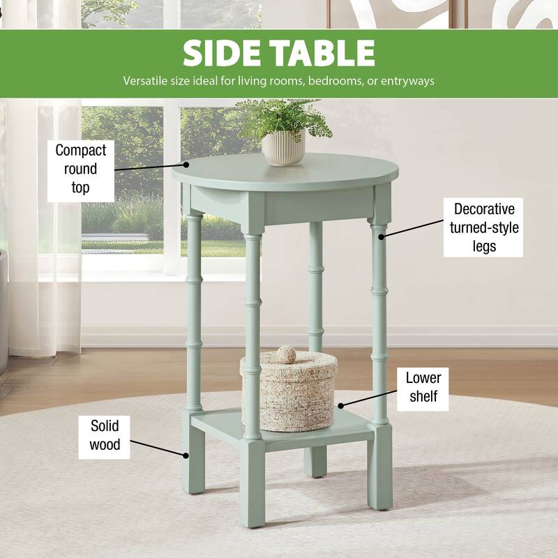 Golden Side Round Table Straight Legs