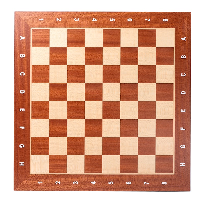 GSE™ 19"x19" Wooden Inlaid Chessboard, Professional Staunton Tournament Chess Board with 2" Square - Brown