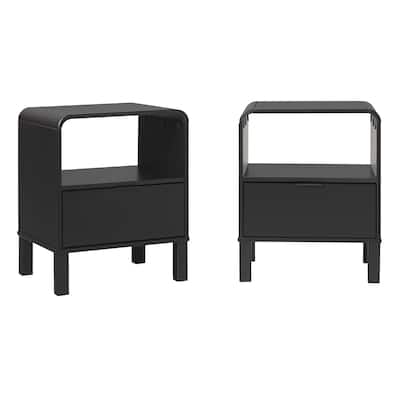 Middlebrook Designs Minimalist Curved-Top Nightstand (Set of 2)