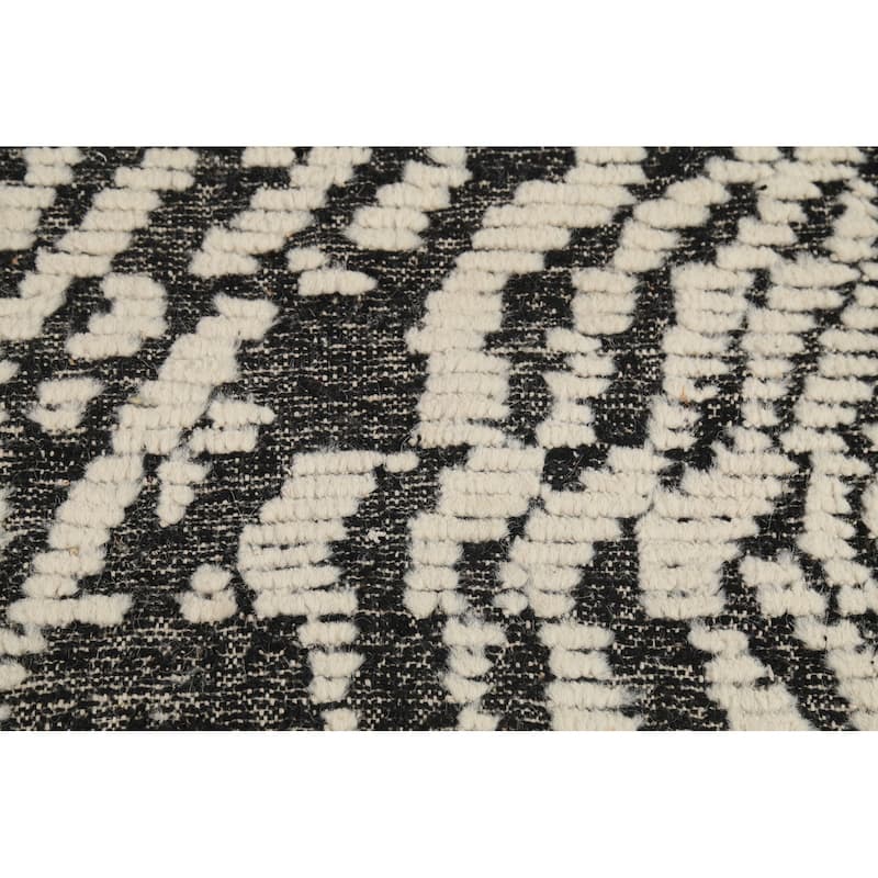 Abstract Moroccan Area Rug Handmade Wool Carpet - 5'0"x 7'11"