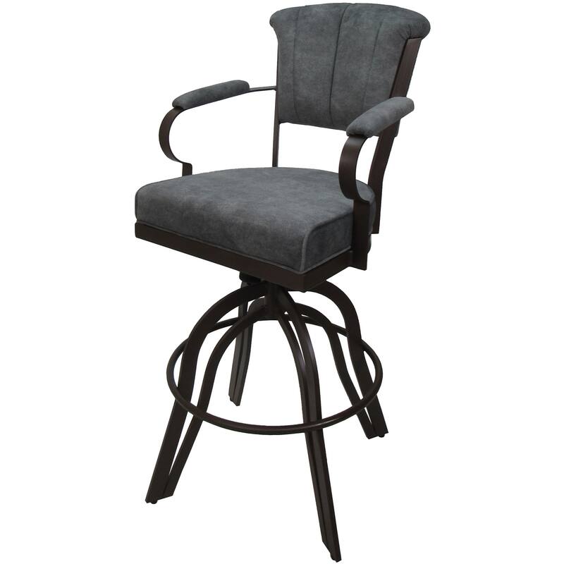 Miami Counter 26" or Bar 30" Metal Bar Stool on A Base - Northwest Elk - Brown - Counter Height