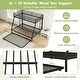 preview thumbnail 10 of 17, Costway Twin Over Full Metal Slats Bunk Bed Frame with Trundle, Guard