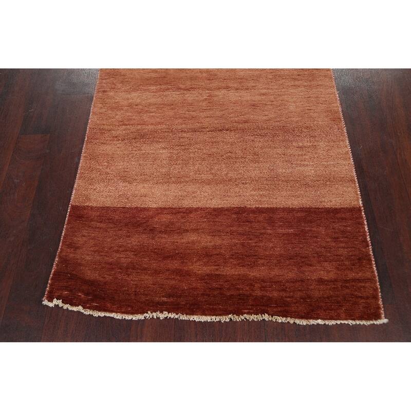 Modern Gabbeh Kashkoli Oriental Long Runner Rug Wool Handmade - 3'1" x 20'1"