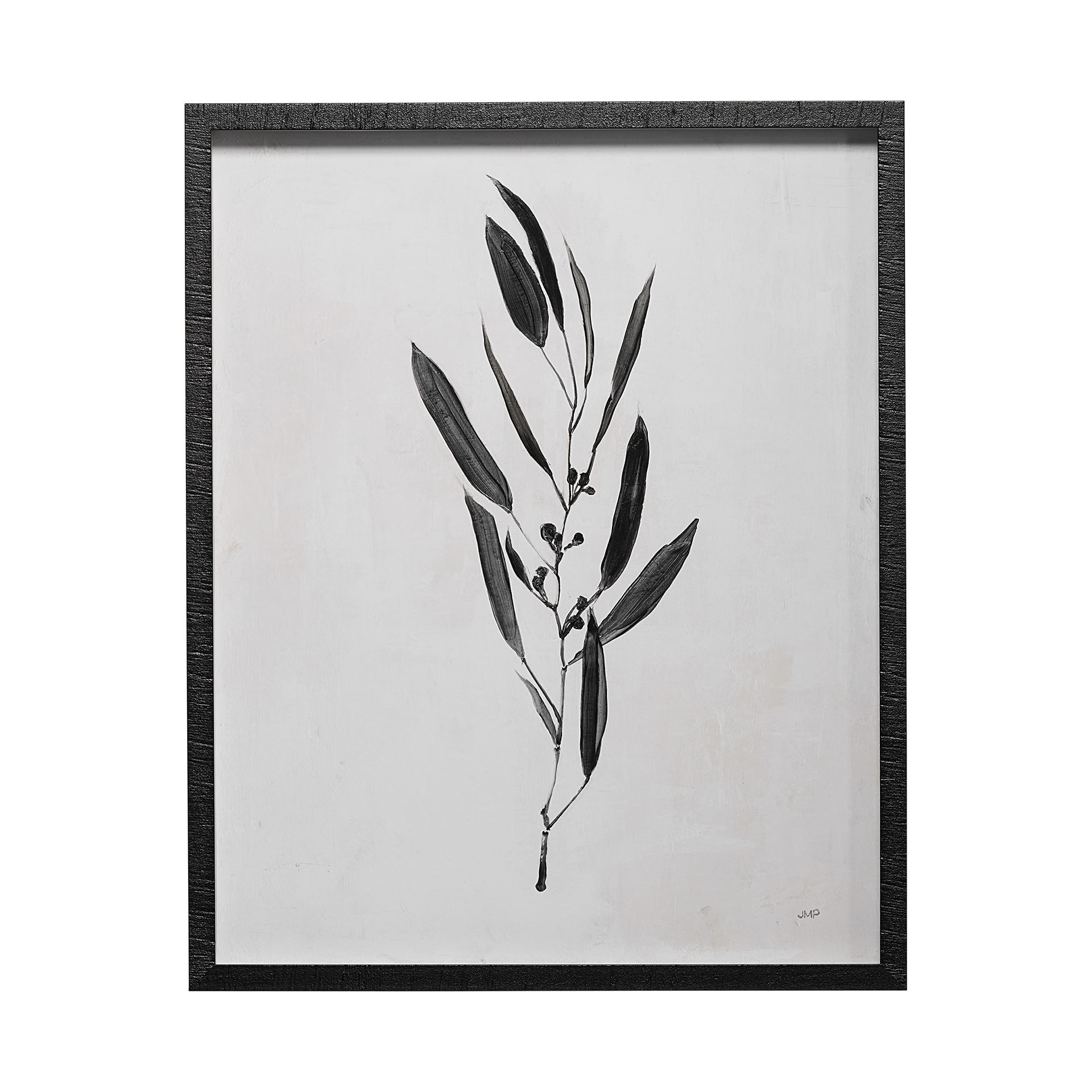 Botanical Study I by Julia Purinton a Hand Embellished Textured Framed Art Print Matted under Glass