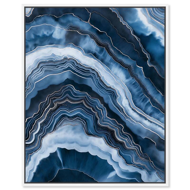 Azure Abyss Layers Canvas by Art Remedy - White - 16" x 20"