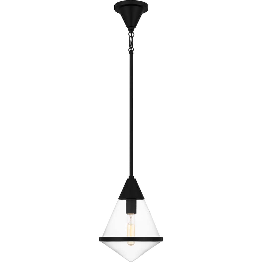Hidalgo 1-Light Matte Black Mini Pendant Light