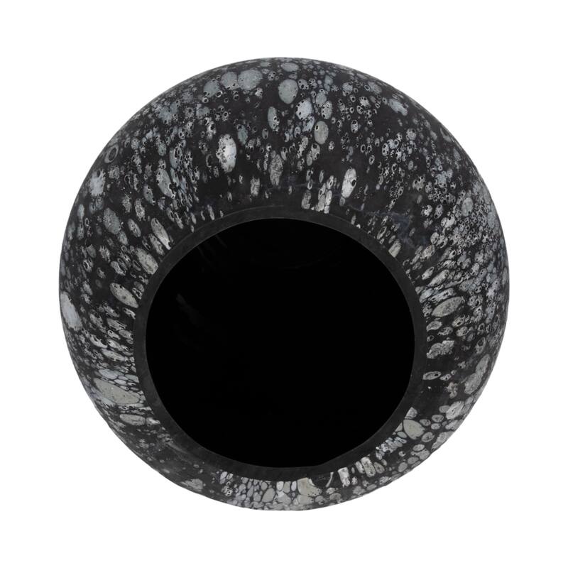 Glass Large Modern Speckled Decorative Vase - Gray