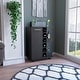 preview thumbnail 13 of 45, Bar Cart with 2 Open Shelves, 4 Casters, 6 Wine Cubbies, 2 Inner Shelves, and Cabinet - 23" W x14"D x 32"H