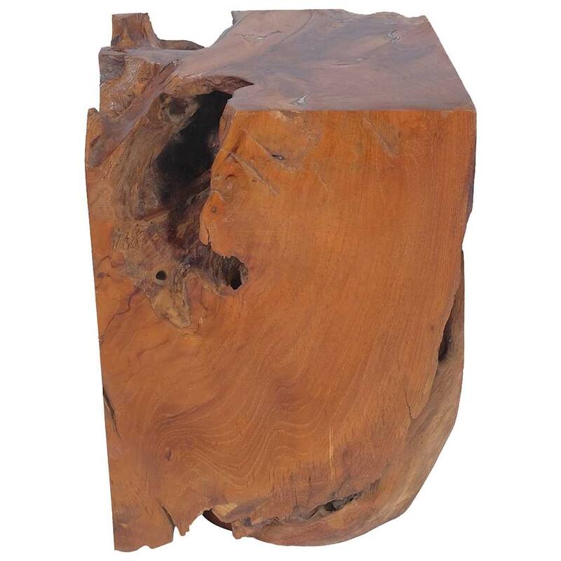 vidaXL Solid Teak Wood Stool, Small Side Table, Brown