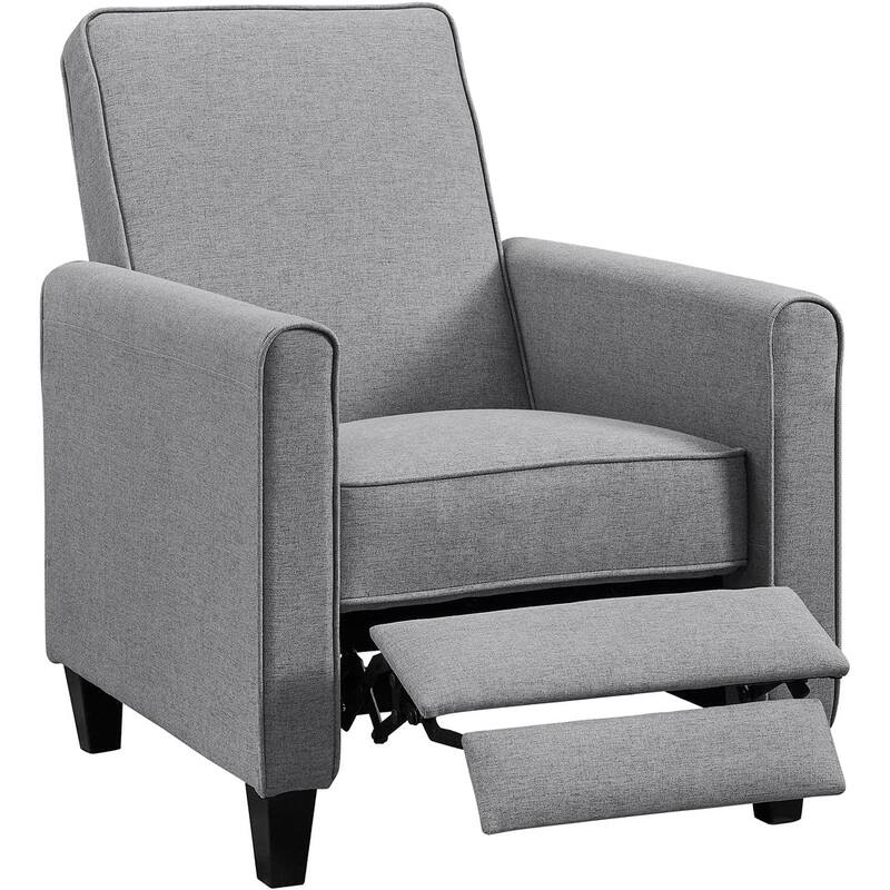 Landon Pushback Recliner Chairs Reclining Chair Home Theater Recliner Small Recliners for Small Spaces with Adjustable Footrest - Gray