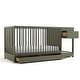 preview thumbnail 2 of 19, Graco Teddi Convertible Crib & Changer Olive