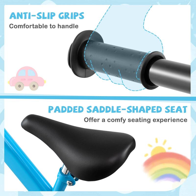 Honeyjoy 11” Lightweight Toddler Balance Bike, Tool-Free Adjustable - See Details