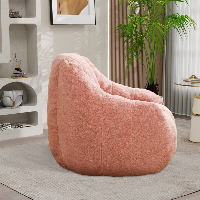Upholstered Bean Bag Chair,Modern Lazy Floor Sofa Chair