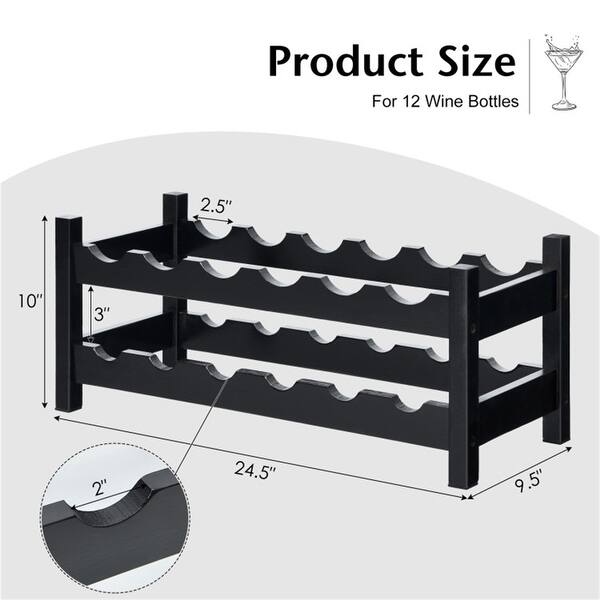 2-Tier 12 Bottles Bamboo Storage Shelf Wine Rack - Bed Bath & Beyond ...