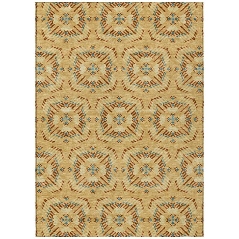 Machine Washable Indoor/ Outdoor Modern Frontenac Chantille Rug