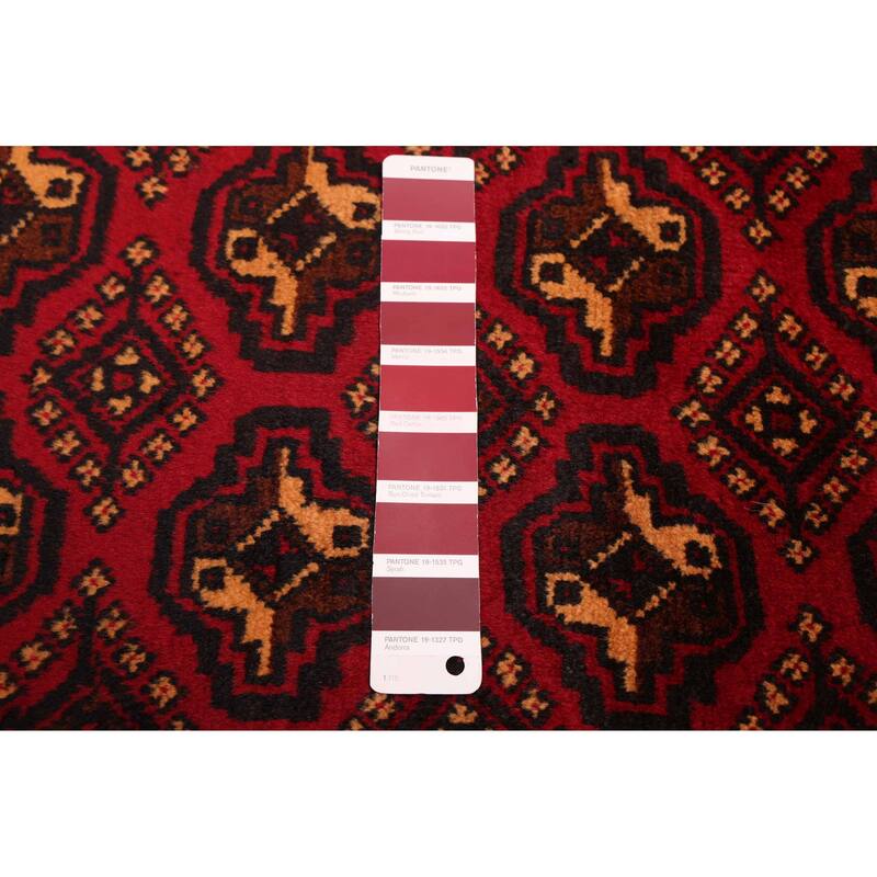 ECARPETGALLERY Hand-knotted Teimani Red Wool Rug - 3'8 x 6'8