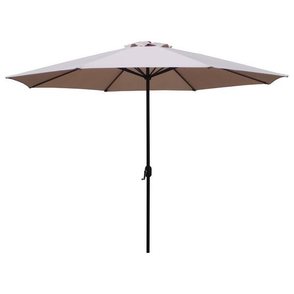 Shop Black Friday Deals On Maypex 11 Feet Round Market Patio Umbrella Overstock 29408576 Tan