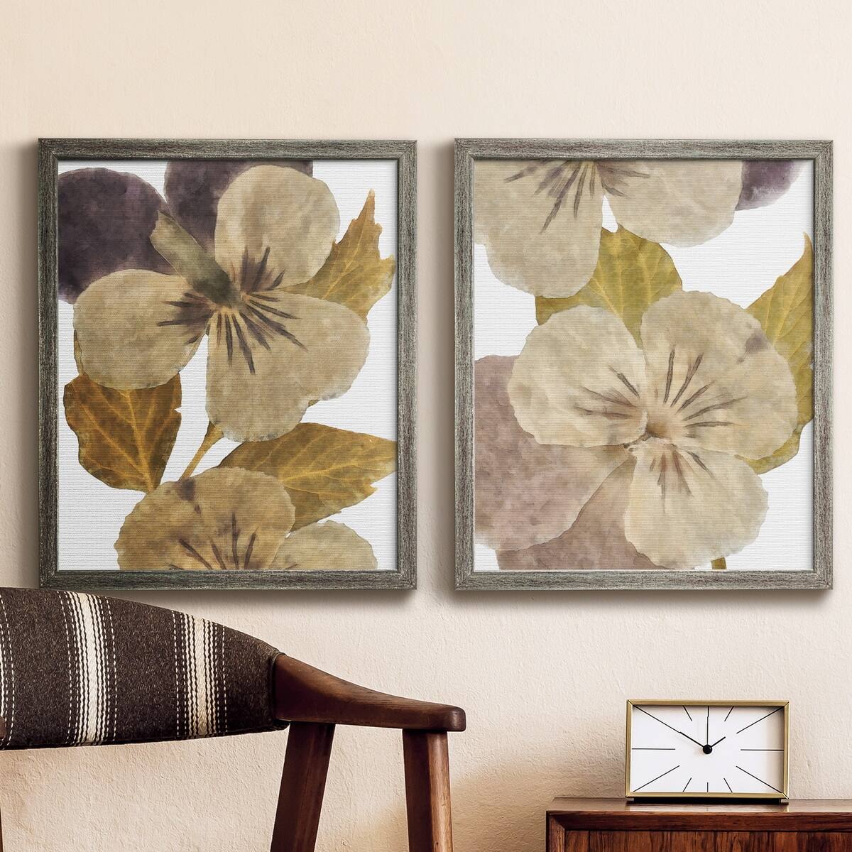 Neutral Pansy I Premium Framed Canvas Ready to Hang MultiColor