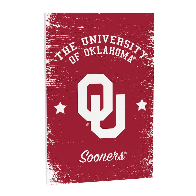 University of Oklahoma Wooden Door Decor Wall Sign - Multi-Color