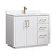 preview thumbnail 128 of 138, San Single Bath Vanity with Composite Stone Top without Mirror 42in. - White