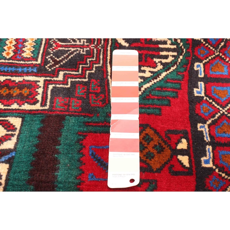 ECARPETGALLERY Hand-knotted Teimani Red Wool Rug - 2'8 x 4'6