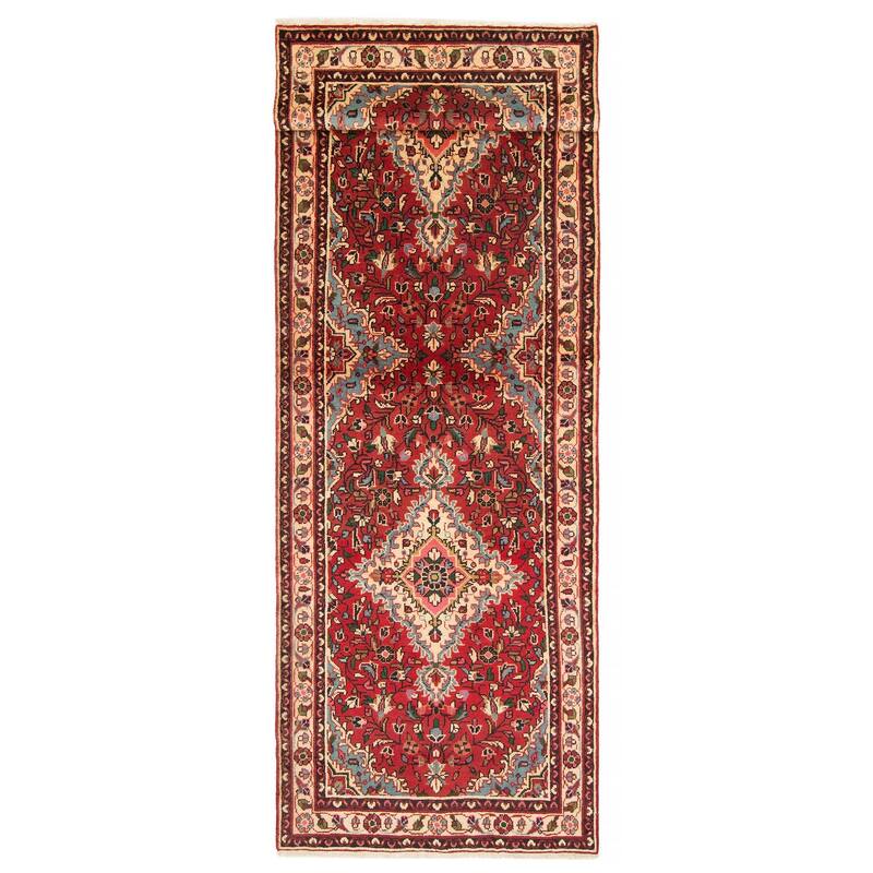 ECARPETGALLERY Hand-knotted Anadol Red Wool Rug - 3'5 x 10'4 - Red - 3'5 x 10'4
