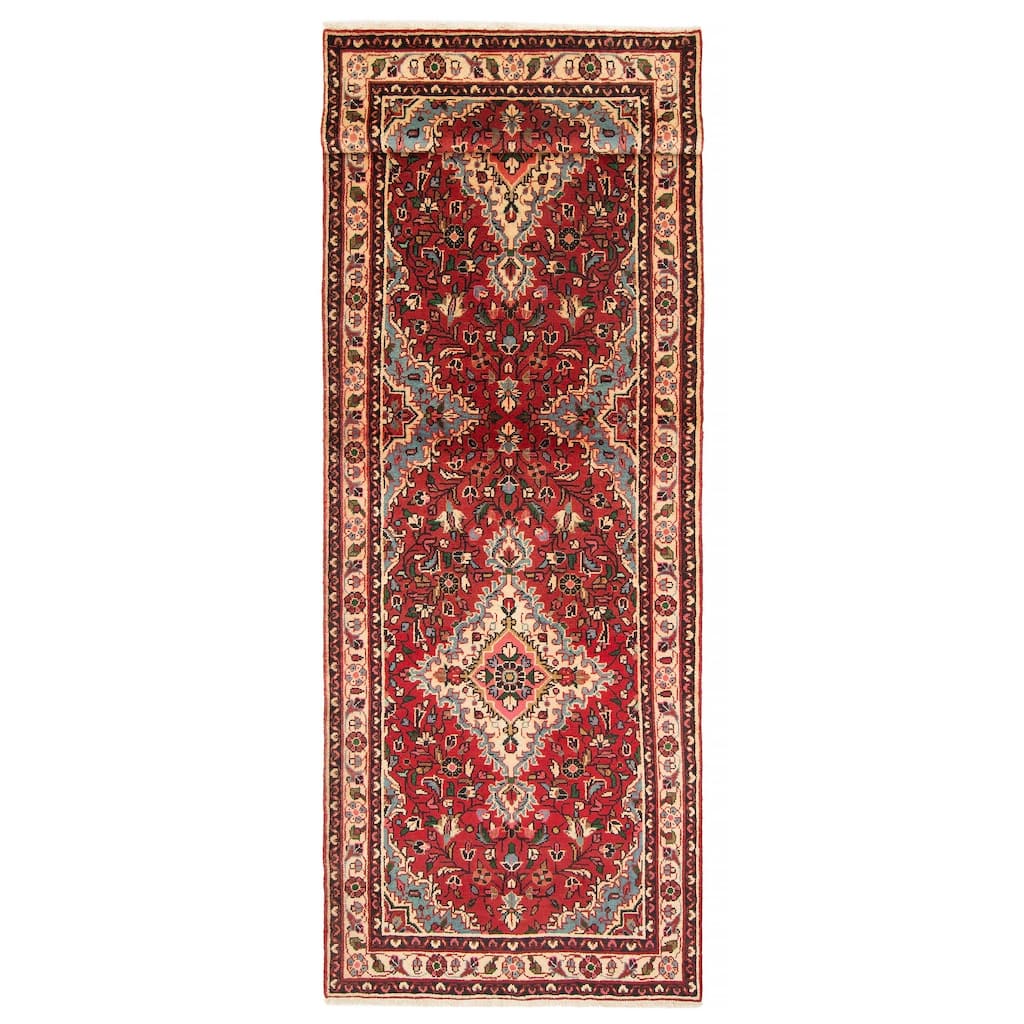 ECARPETGALLERY Hand-knotted Anadol Red Wool Rug - 3'5 x 10'4