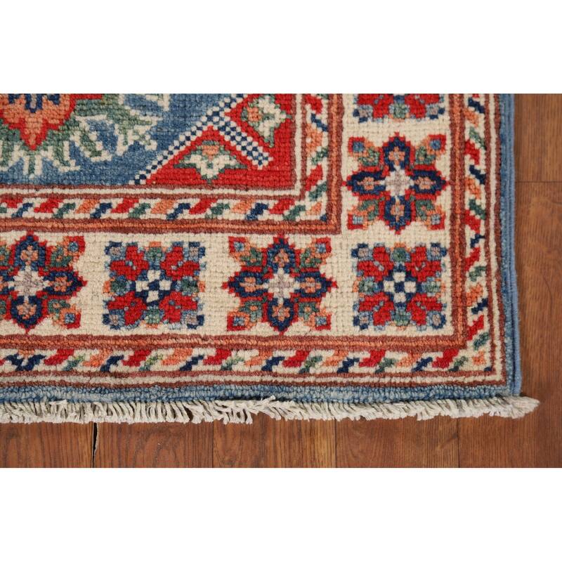Blue Kazak Accent Rug Handmade Oriental Wool Carpet - 2'1" x 3'0"