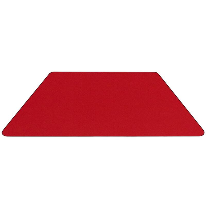 Mobile 22.5''W x 45''L Trapezoid HP Laminate Activity Table - Adjustable Legs