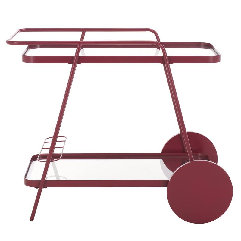 SAFAVIEH Home Zunia 2 Tier Bar Cart - 36"W x 19"D x 30"H