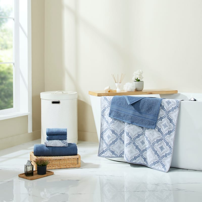 Modern Threads Capri 6-Piece Yarn Dyed 100-Percent Cotton Towel Set