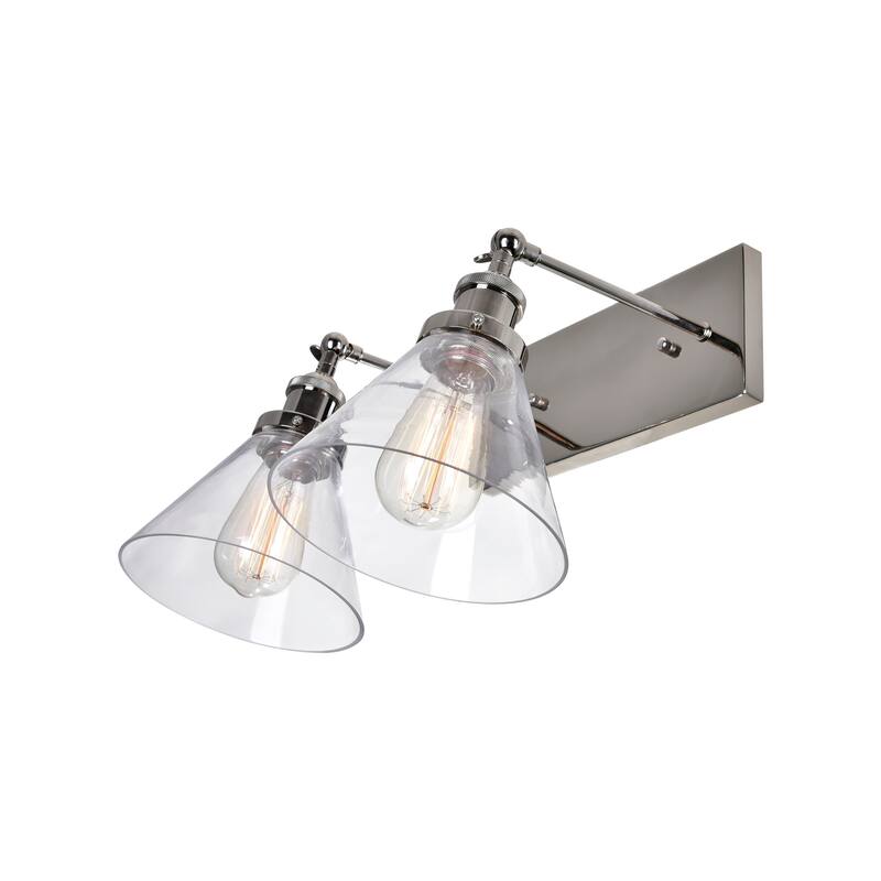 Eustis 2 Light Wall Sconce With Polished Nickel Finish - Polished Nickel