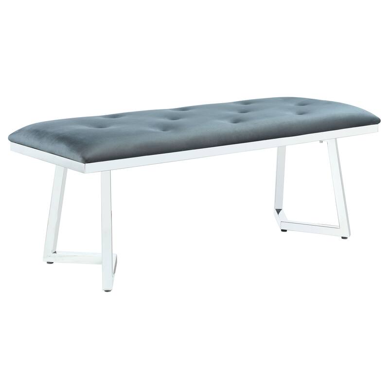 Beaufort Chrome and Grey Rectangular Dining Set