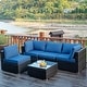 preview thumbnail 11 of 61, Costway 5PCS Patio Rattan Furniture Set Cushioned Sofa & Chair Coffee